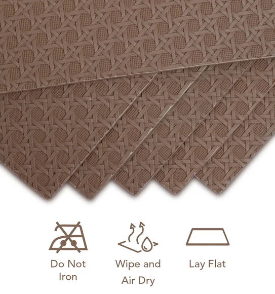 Canvas Solid Dining Table Mat Taupe
