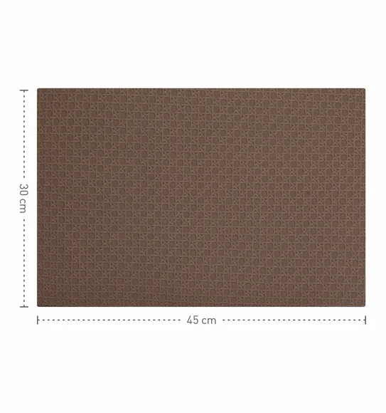 Canvas Solid Dining Table Mat Taupe