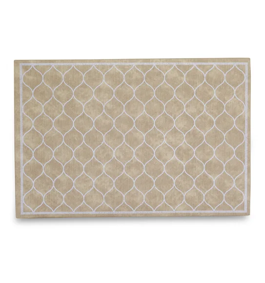 Canvas Solid Dining Table Mat Beige