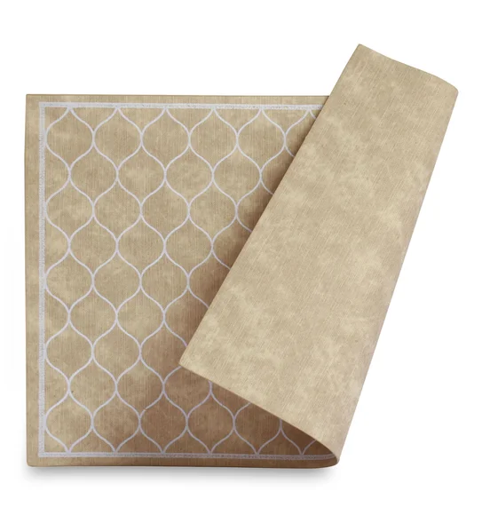 Canvas Solid Dining Table Mat Beige