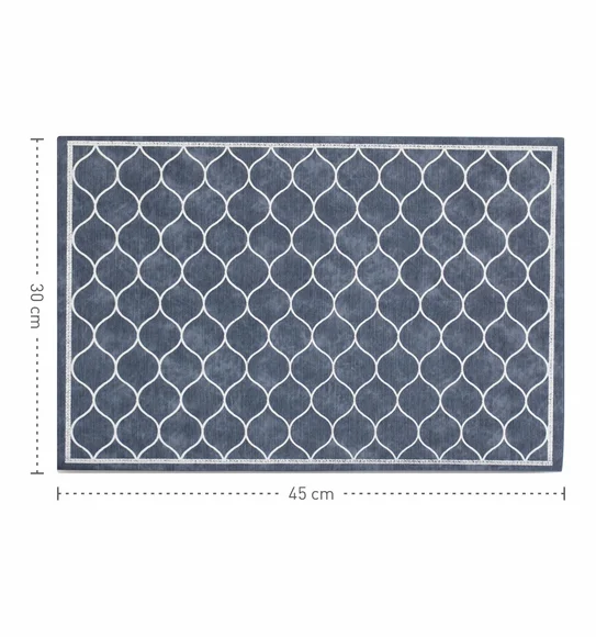 Canvas Solid Dining Table Mat Grey