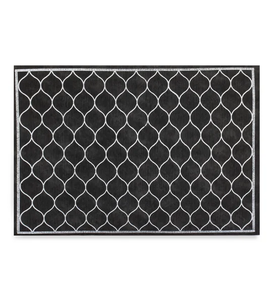 Canvas Solid Dining Table Mat Dark Grey