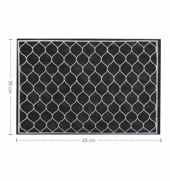 Canvas Solid Dining Table Mat Dark Grey