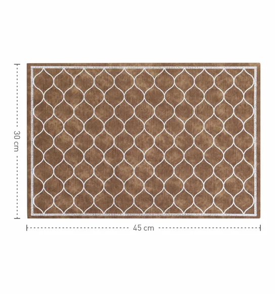 Canvas Solid Dining Table Mat Brown