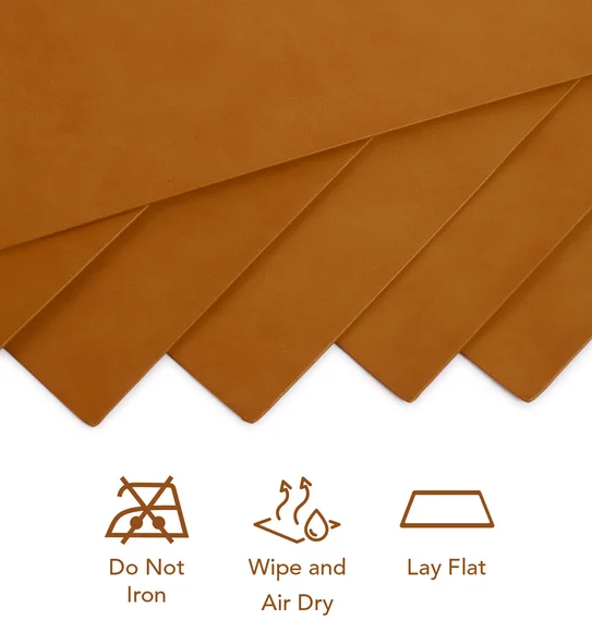 Canvas Solid Dining Table Mat Camel