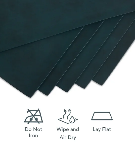 Canvas Solid Dining Table Mat Teal
