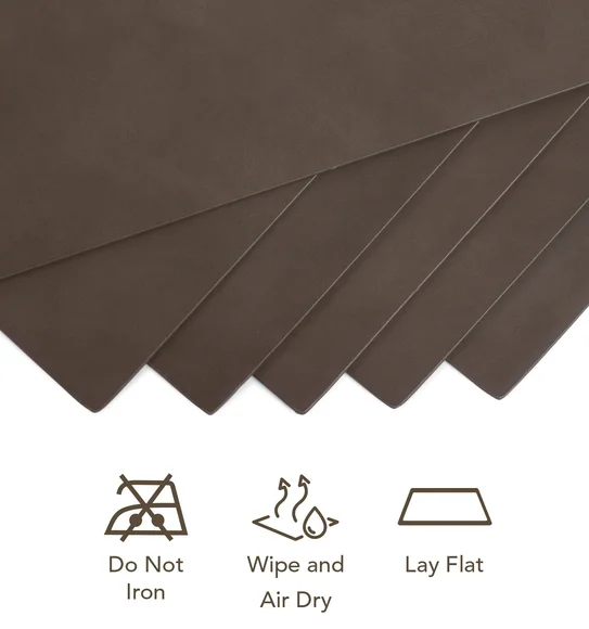 Canvas Solid Dining Table Mat Brown