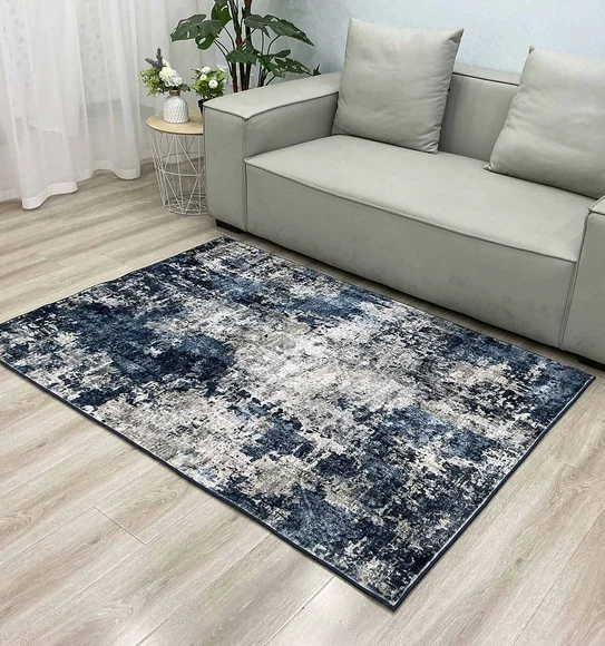 Jura Abstract Carpet Blue