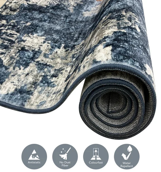 Jura Abstract Carpet Blue