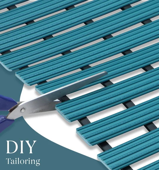 Fredy PVC Shower Mat Teal