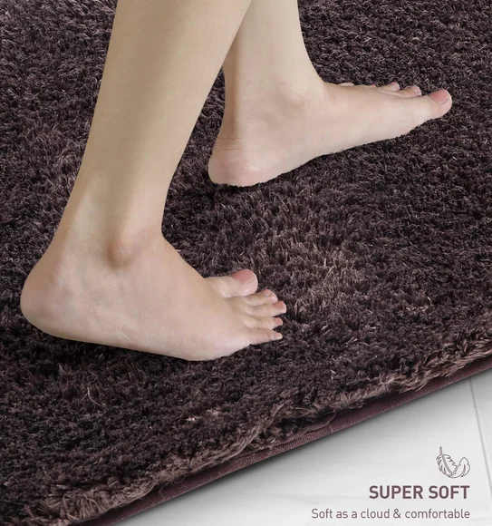 Divino Quick Dry Anti-skid Bath Mat Brown