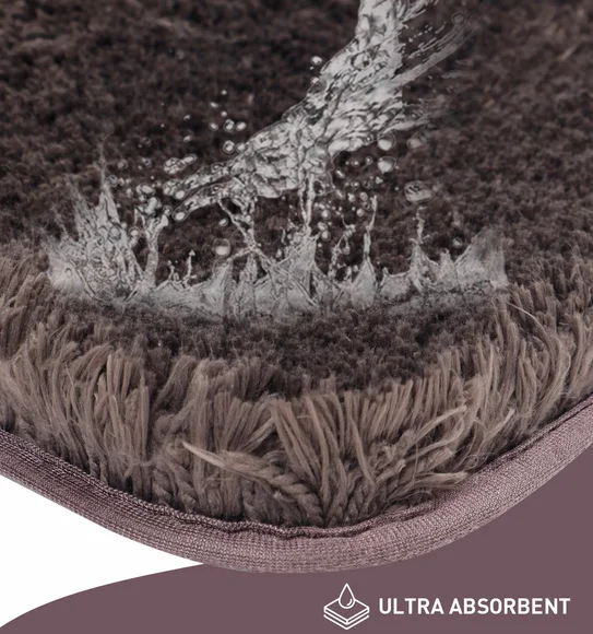 Divino Quick Dry Anti-skid Bath Mat Brown