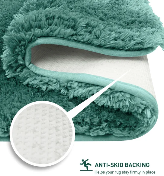 Divino Quick Dry Anti-skid Bath Mat Green