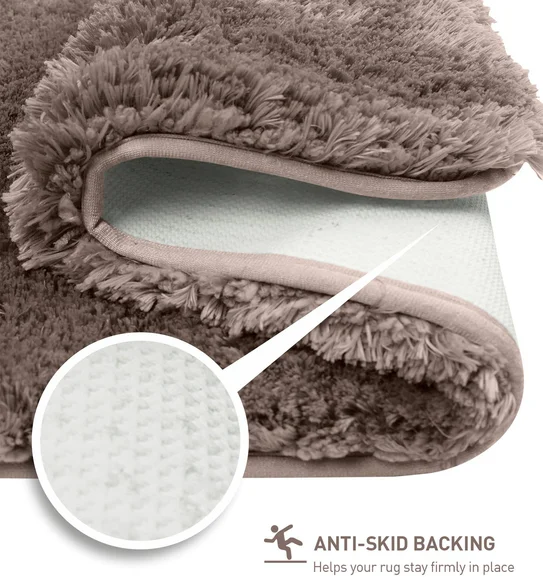 Divino Quick Dry Anti-skid Bath Mat Brown