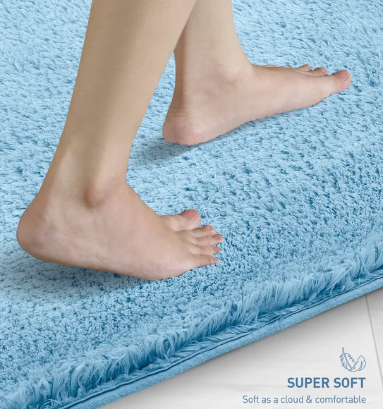 Divino Quick Dry Anti-skid Bath Mat Blue