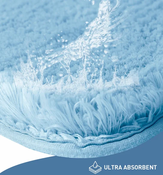 Divino Quick Dry Anti-skid Bath Mat Blue