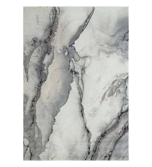 Cyrus Abstract Machine Made Carpet Grey