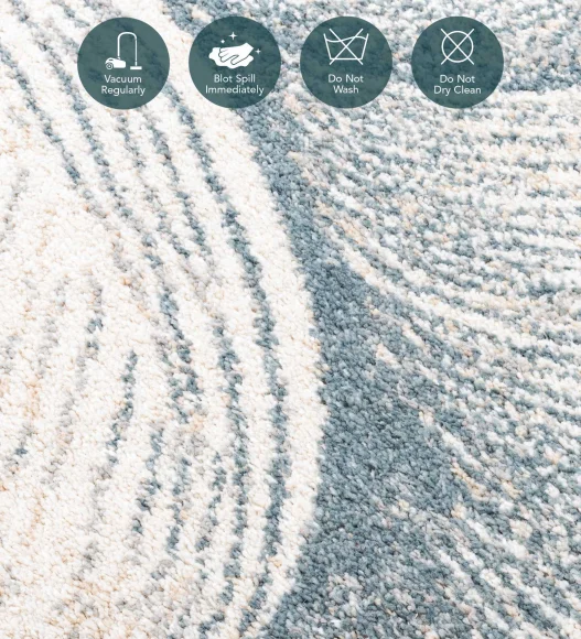 Reverie Abstract Machine Made Runner Beige and Grey