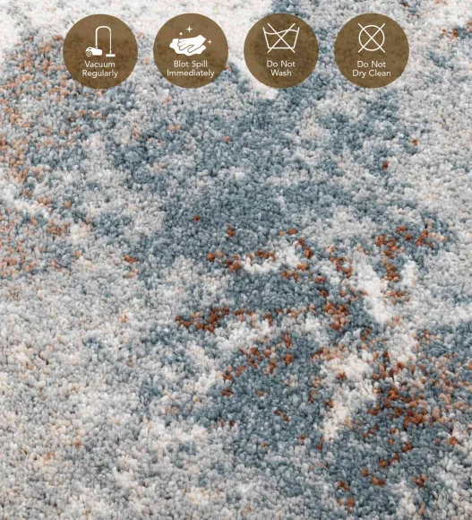 Reverie Floral Machine Made Runner Beige and Rust