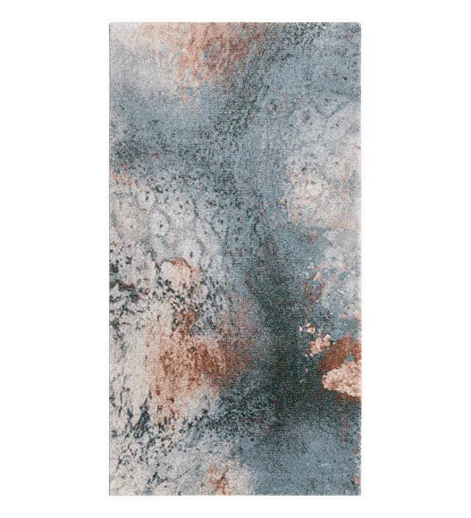 Reverie Abstract Machine Made Runner Grey and Rust