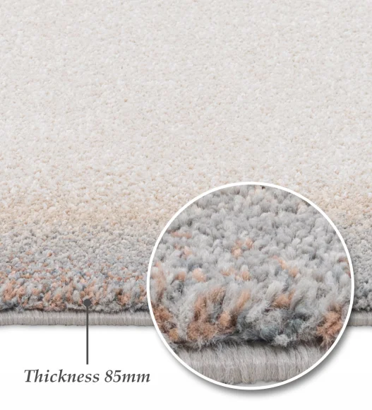 Reverie Solid Machine Made Carpet Beige and Brown