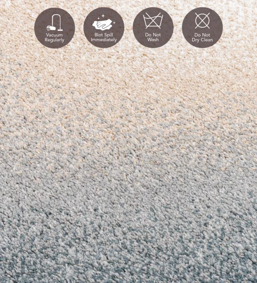 Reverie Abstract Machine Made Carpet Brown and Blue