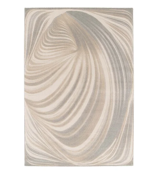 Reverie Abstract Machine Made Carpet Beige and Brown