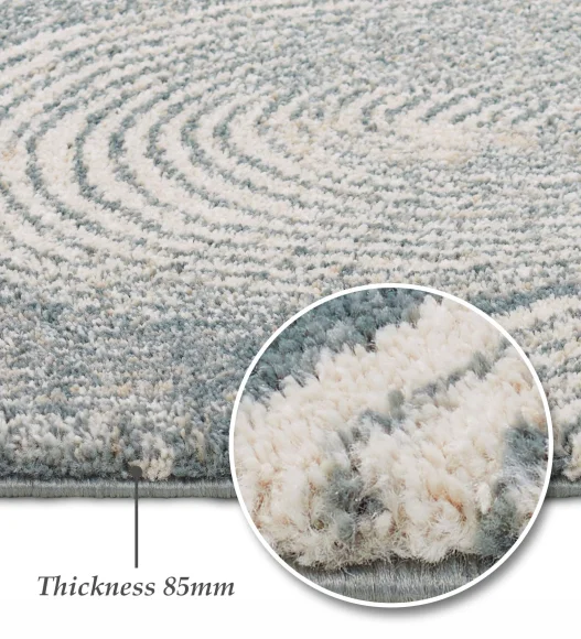 Reverie Abstract Machine Made Carpet Beige and Grey