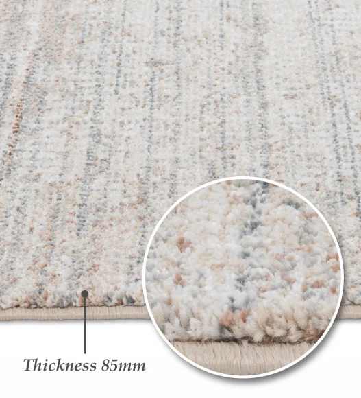 Reverie Abstract Machine Made Carpet Brown and Beige