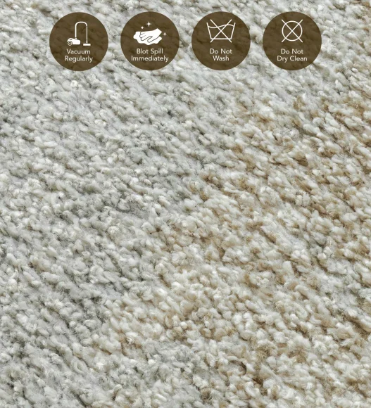 Pine Polyester Abstract Runner Cream