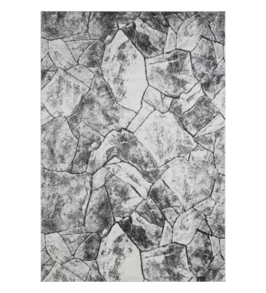 Pine Polyester Abstract Runner Grey