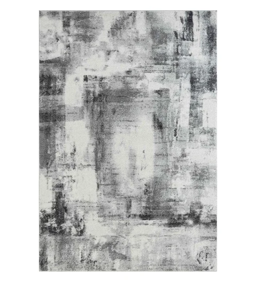 Pine Polyester Abstract Runner Grey