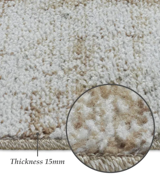 Pine Polyester Abstract Runner Beige
