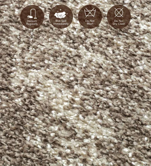 Pine Polyester Abstract Runner Beige