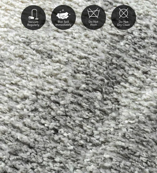 Pine Polyester Abstract Carpet Grey