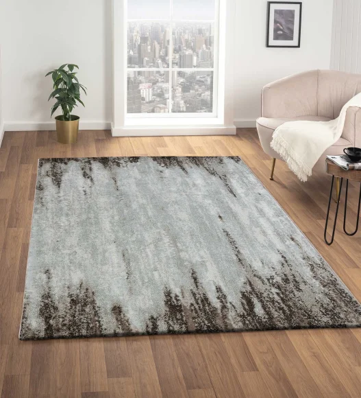 Pine Polyester Abstract Carpet Cream