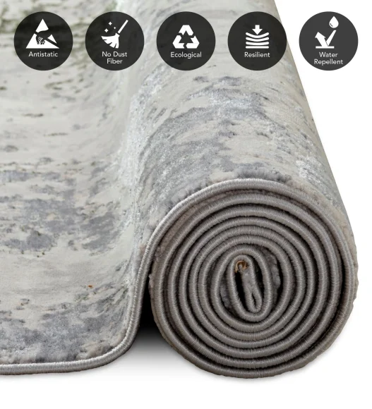 Cuba Polyester Abstract Runner Cream