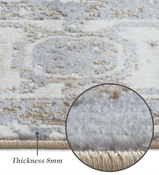 Cuba Polyester Classical Carpet Beige