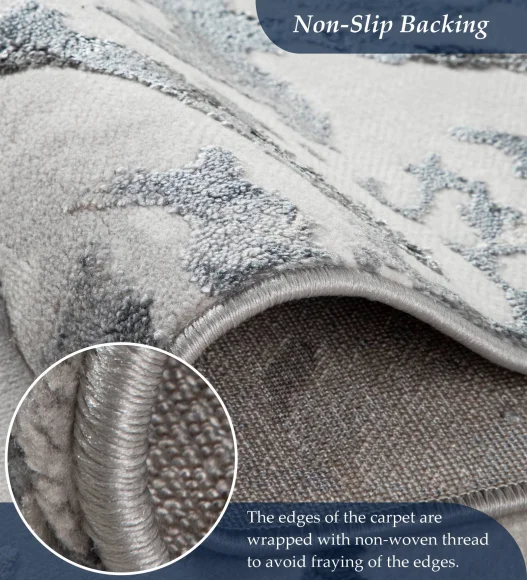 Cuba Polyester Abstract Carpet Cream