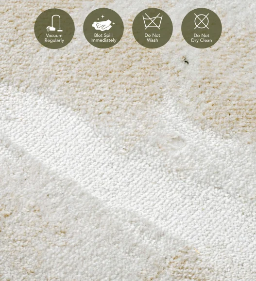 Cuba Polyester Abstract Carpet Green