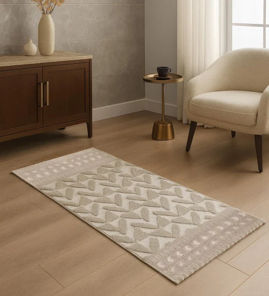 Rosa Polyester Neo Classical Runner Beige
