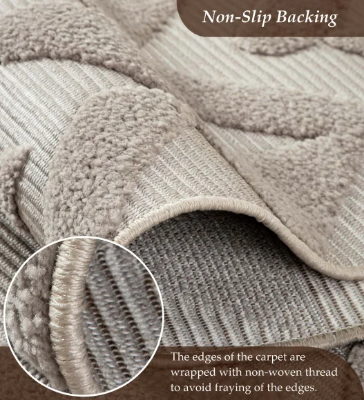 Rosa Polyester Neo Classical Runner Beige