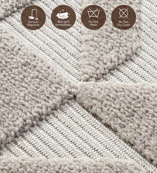 Rosa Polyester Neo Classical Runner Beige