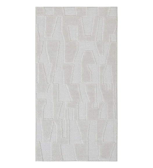 Rosa Polyester Abstract Runner Beige