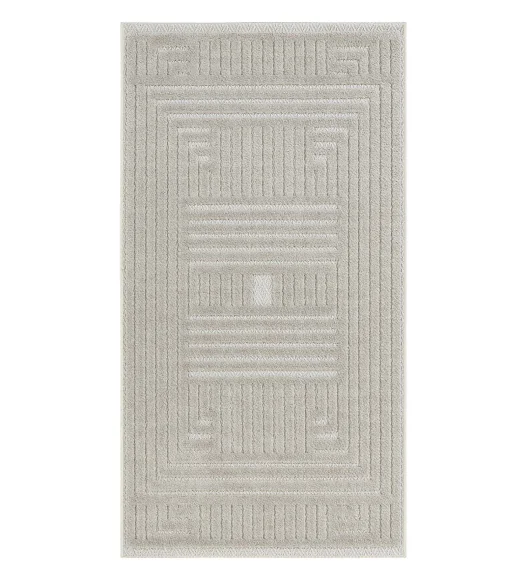 Rosa Polyester Abstract Runner Beige