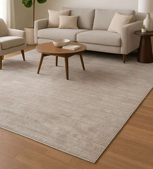 Gul Polyester Abstract Runner Beige