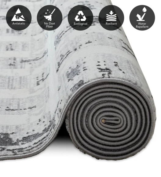 Gul Polyester Abstract Runner Cream