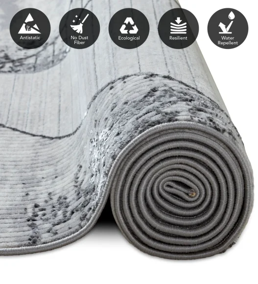Gul Polyester Abstract Carpet Cream