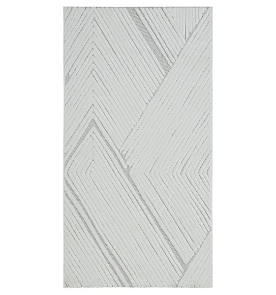 Benz Polyester Abstract Runner Cream