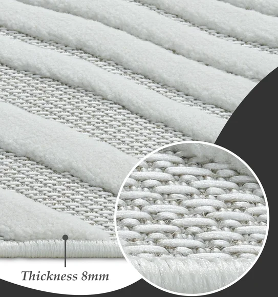 Benz Polyester Abstract Carpet Cream